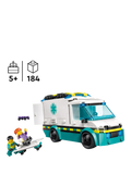 LEGO City emergency ambulance building set 184 pieces (British brand)