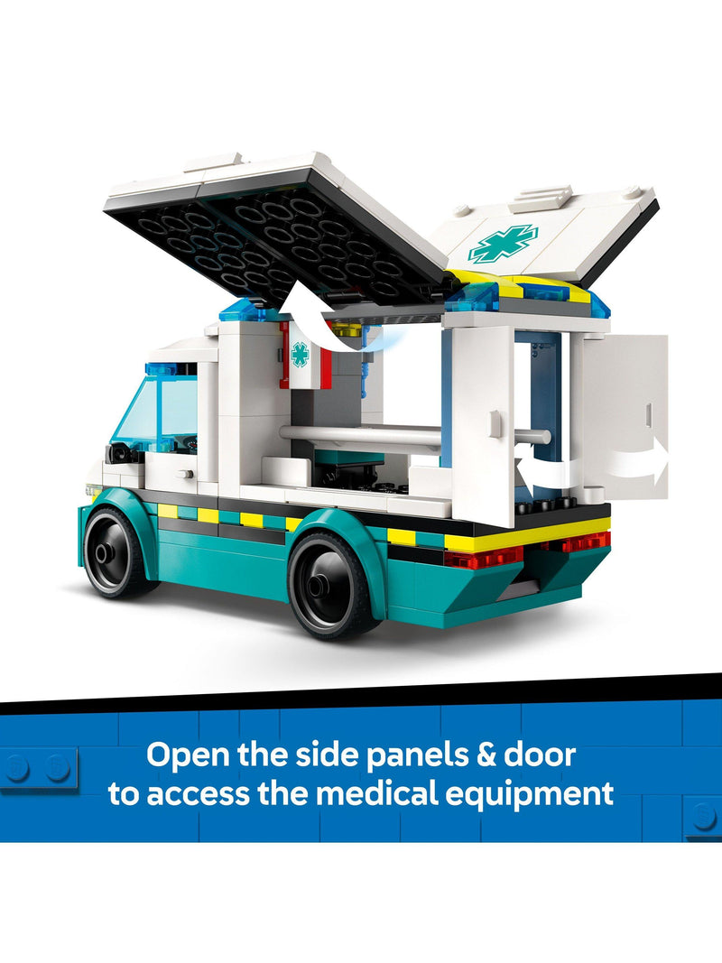 LEGO City emergency ambulance building set 184 pieces (British brand)