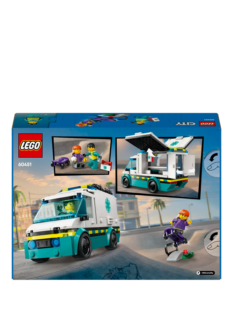 LEGO City emergency ambulance building set 184 pieces (British brand)