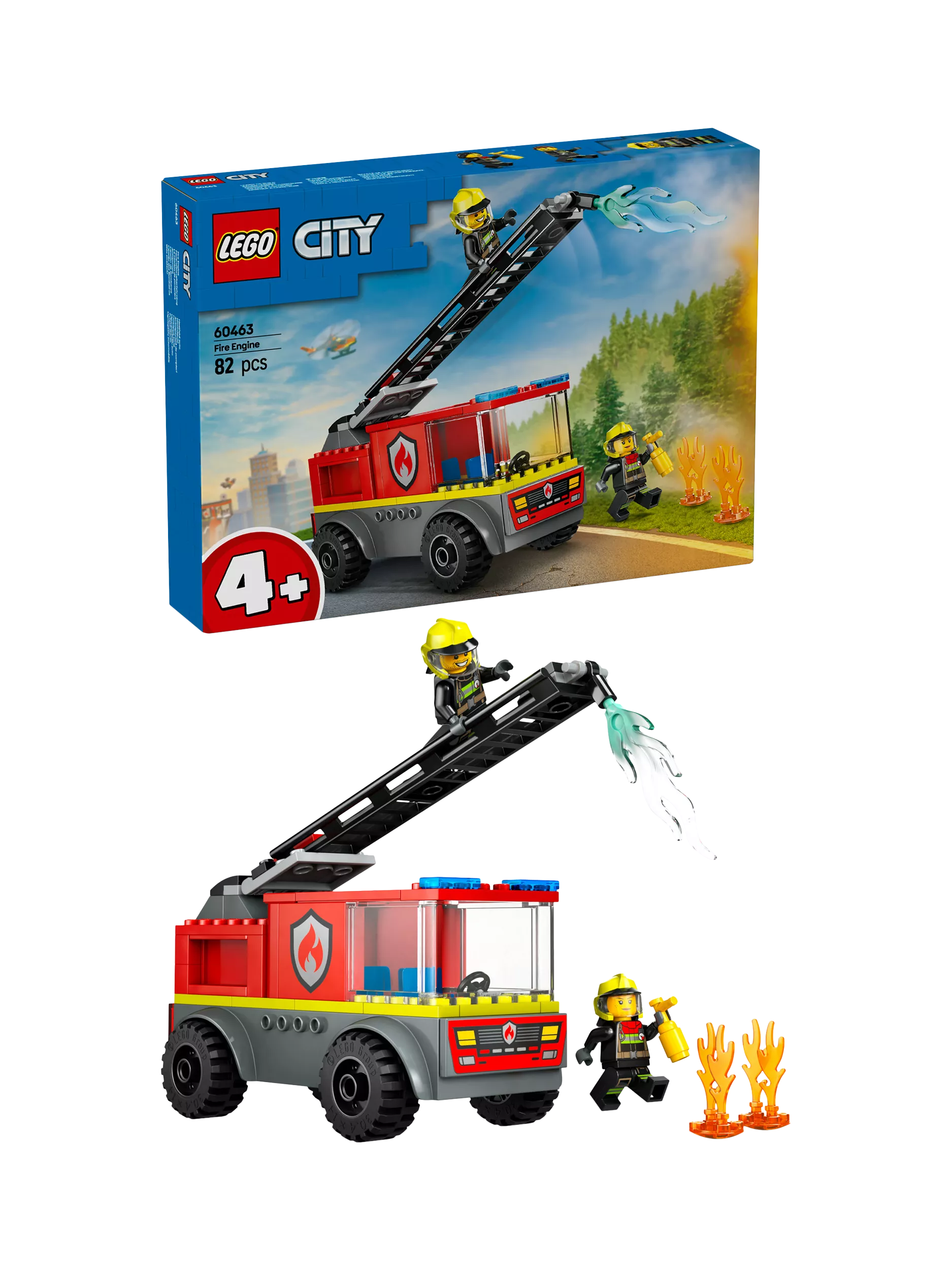 LEGO City Fire Engine with Ladder firefighter toy, UK version
