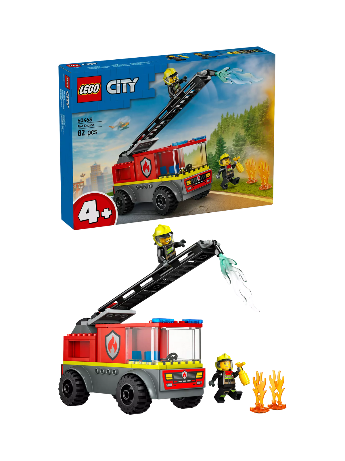 LEGO City Fire Engine with Ladder firefighter toy, UK version