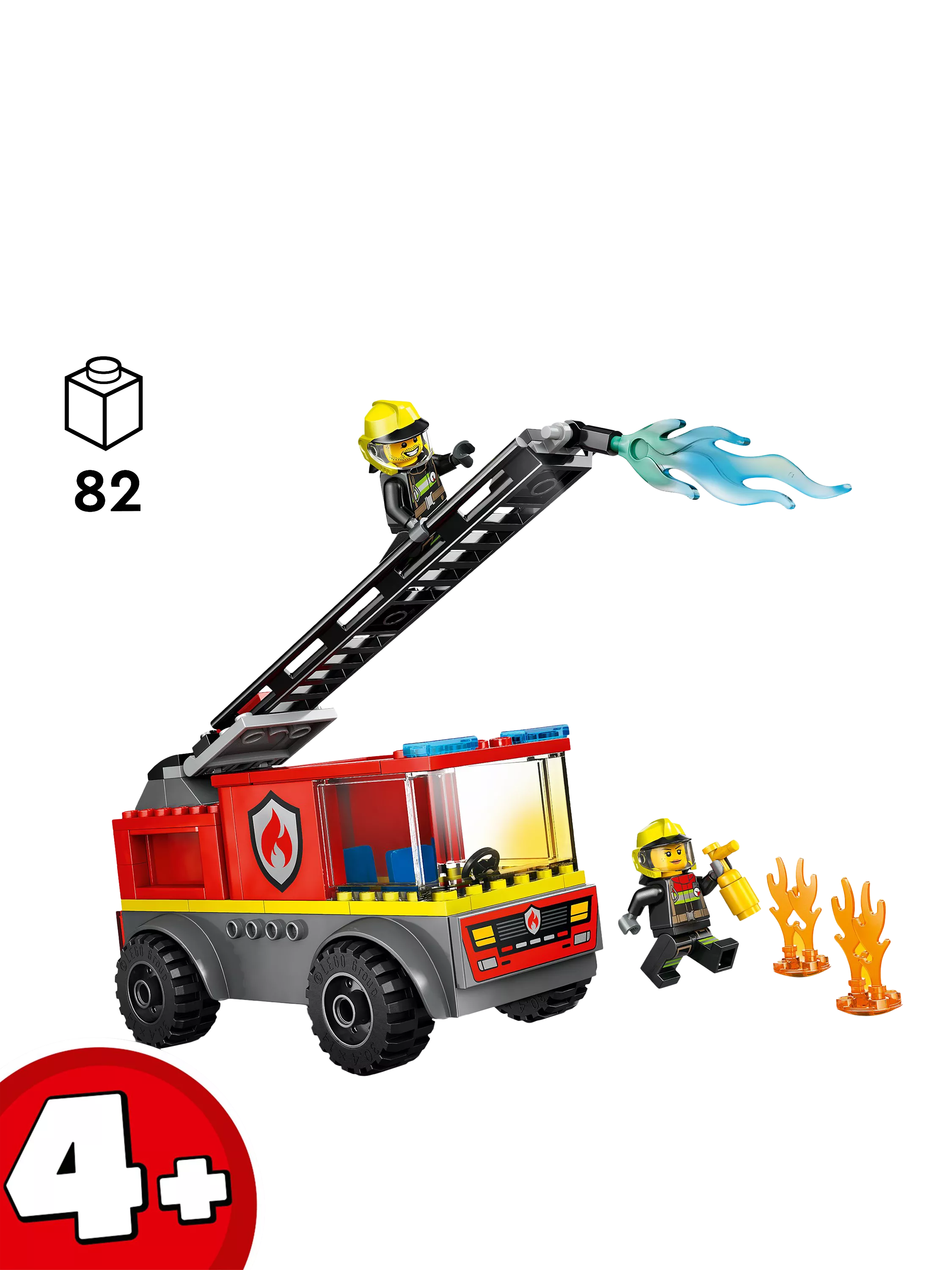 LEGO City Fire Engine with Ladder firefighter toy, UK version