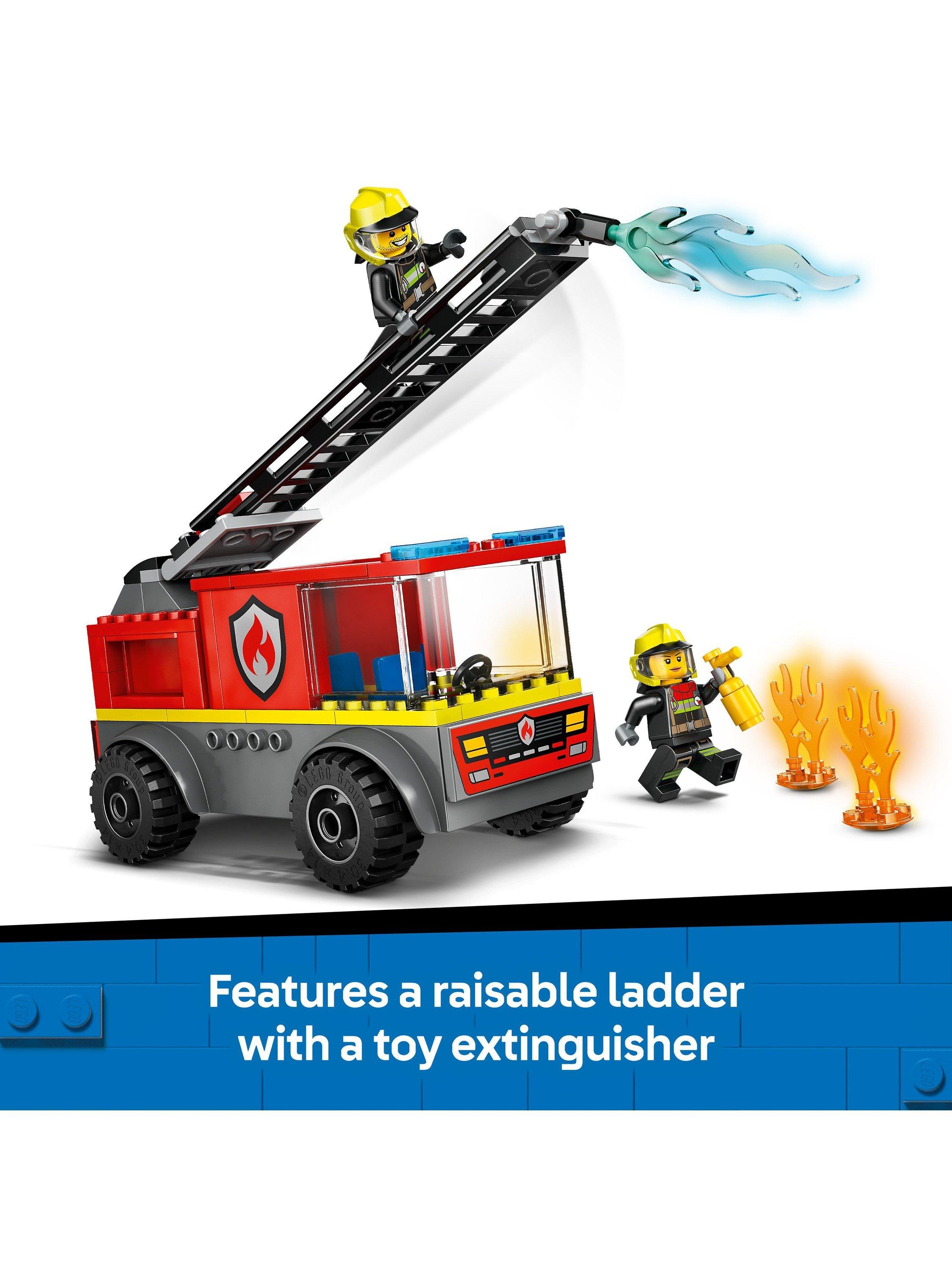 LEGO City Fire Engine with Ladder firefighter toy, UK version