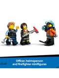 LEGO City building set with helicopter, fire engine, and submarine, UK version