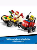 LEGO City Pizza vs Fire Truck Race Car Pack 60458, UK version