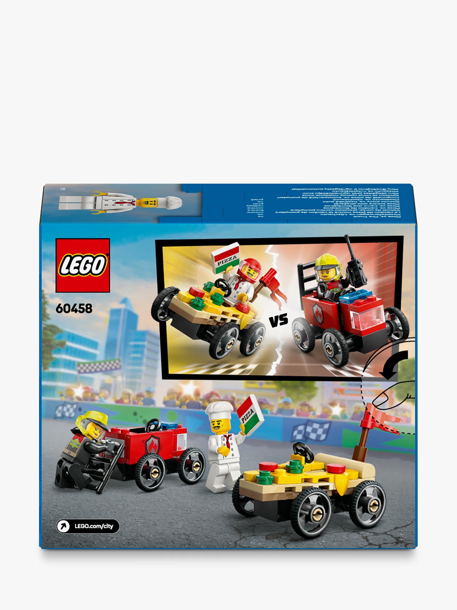LEGO City Pizza vs Fire Truck Race Car Pack 60458, UK version