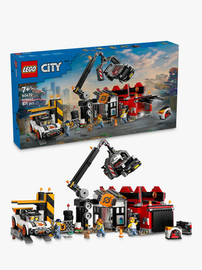 John Lewis Scrapyard Themed Building Toy Set with Functioning Crane and Car Crusher for Ages 8+- Buy online at McGrocer