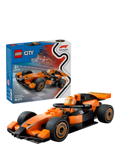 John Lewis LEGO F1 Sjåfør med McLaren Racerbilleke Sett 60442 - Kjøp online hos McGrocer