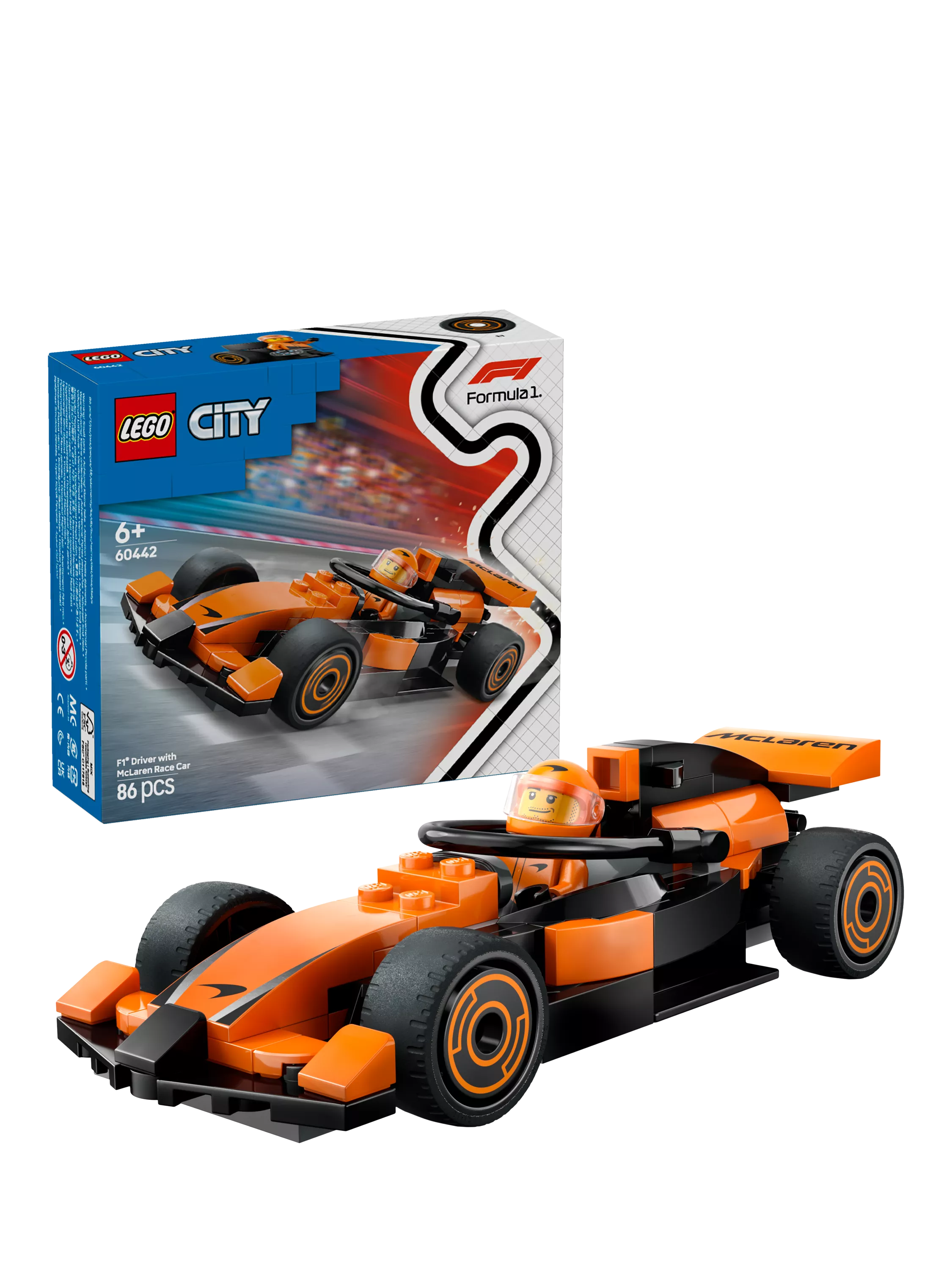 LEGO F1 Driver with McLaren Race Car toy playset, UK version