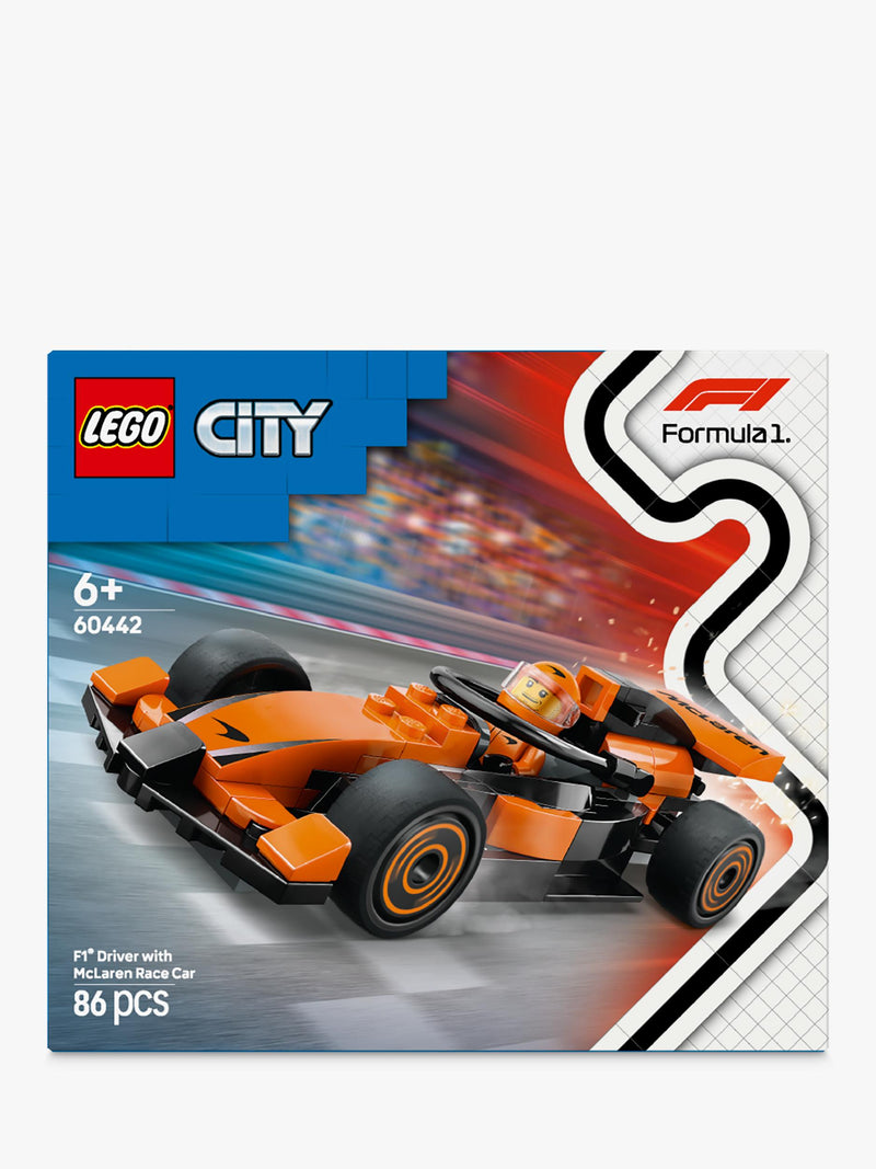LEGO F1 Driver with McLaren Race Car toy playset, UK version