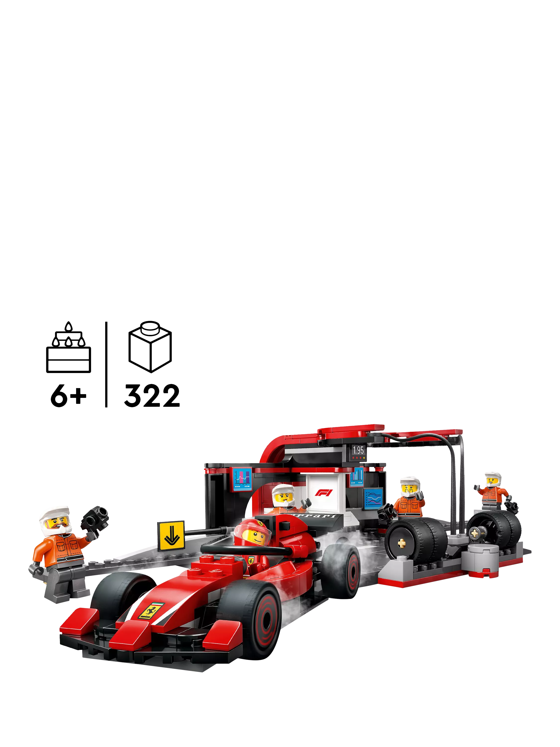 LEGO City F1 Pit Stop with Ferrari car set, imported from the UK