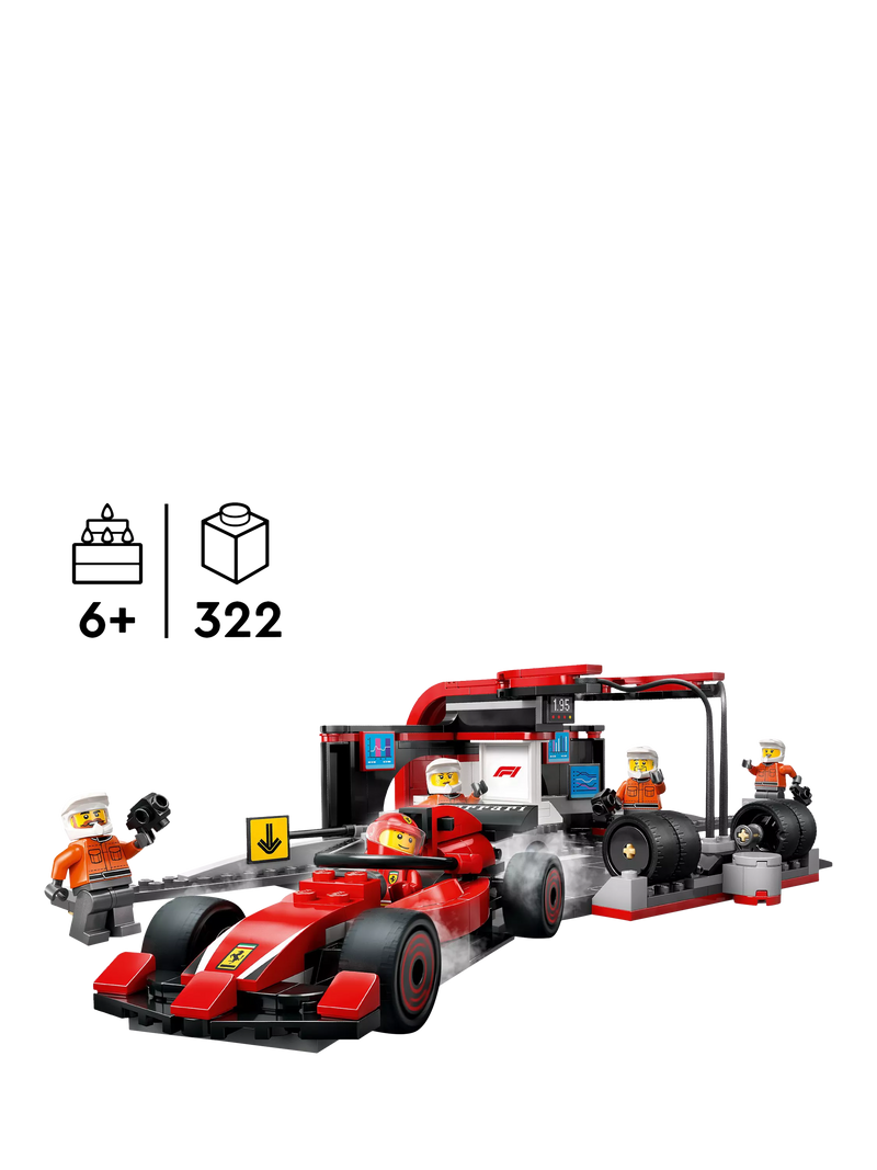 LEGO City F1 Pit Stop with Ferrari car set, imported from the UK