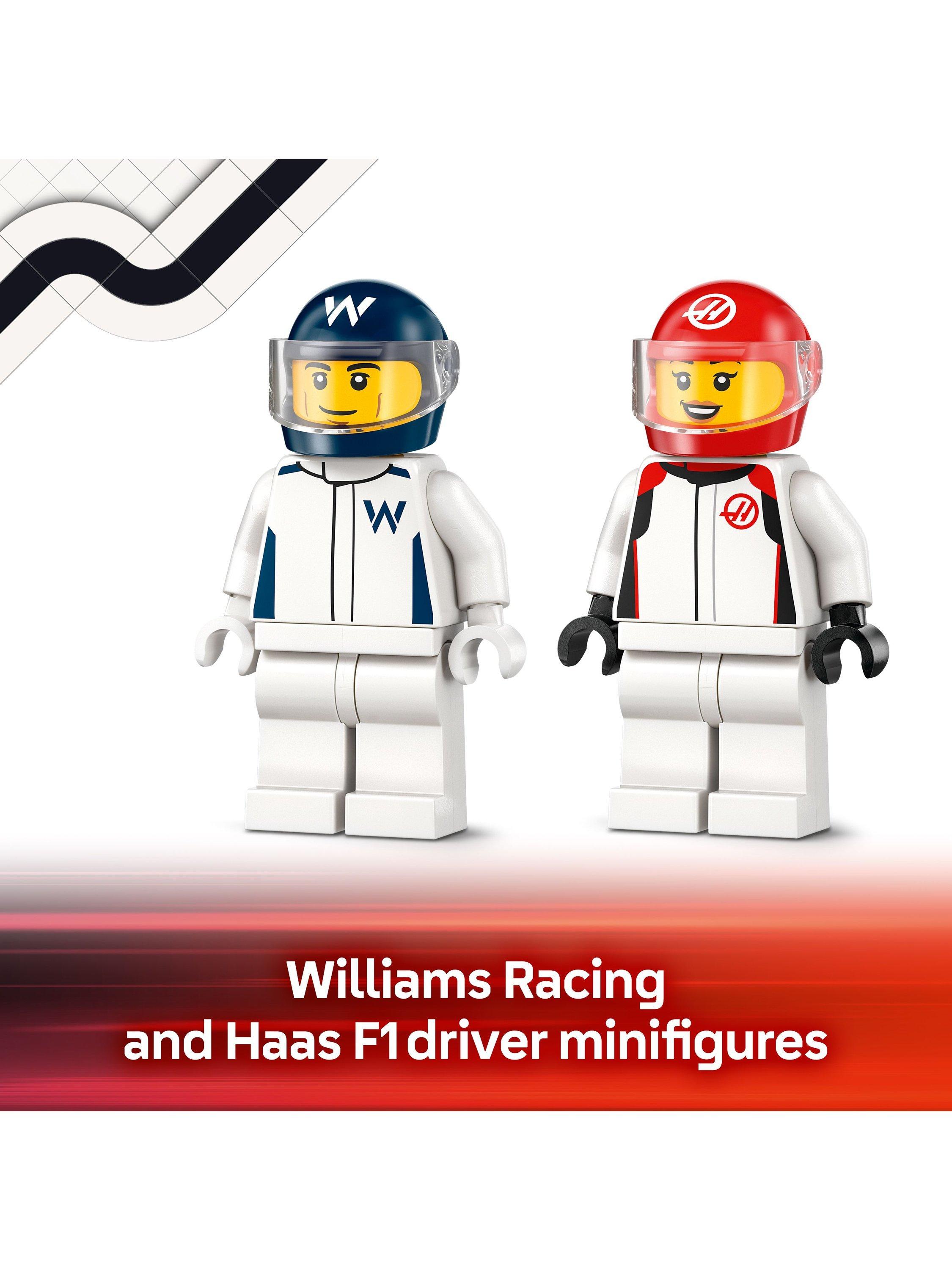 LEGO F1 Williams Racing & Haas F1 race car set, UK version