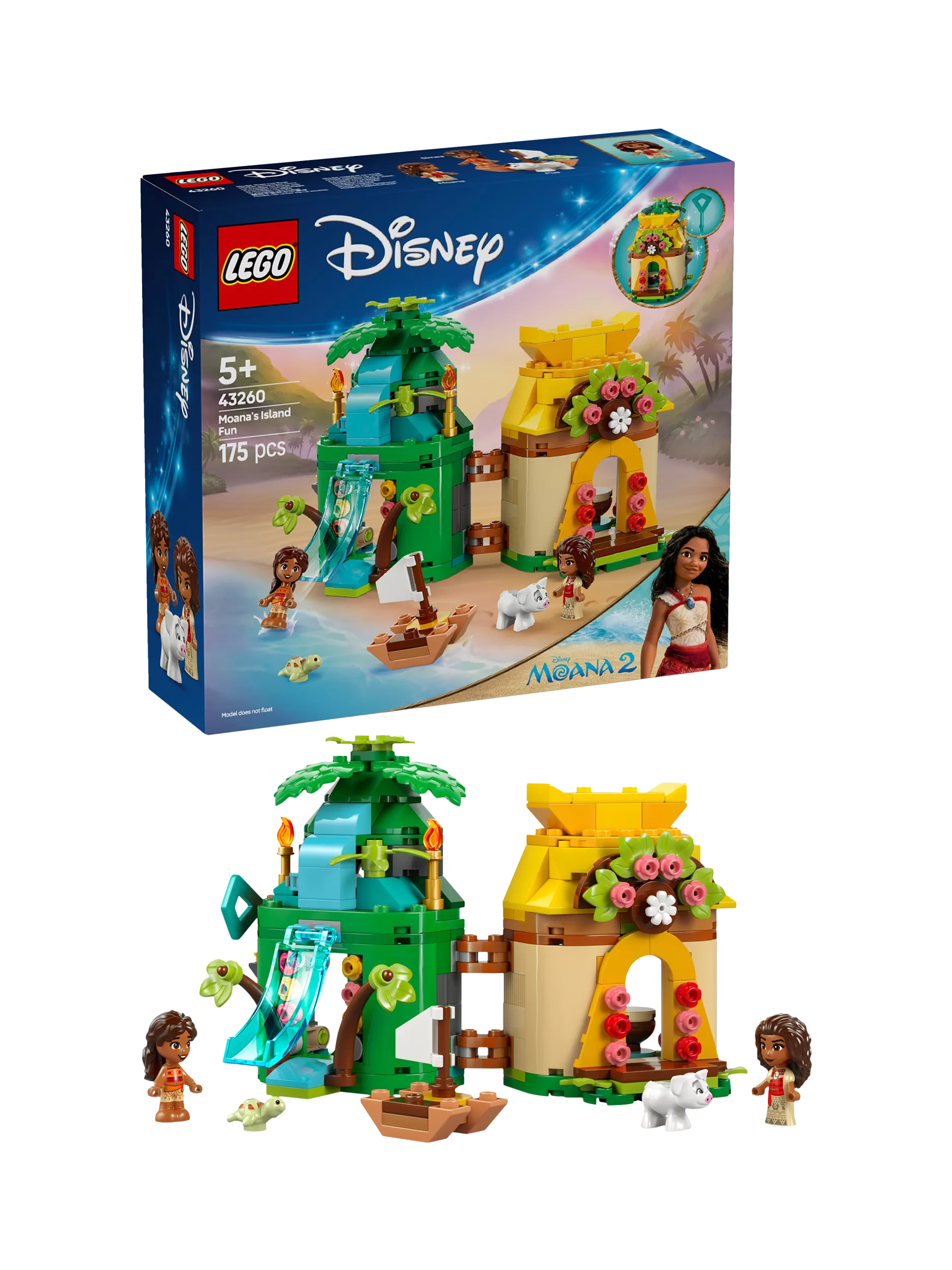 LEGO Disney Princess Moana's Island Fun building toy set, UK version