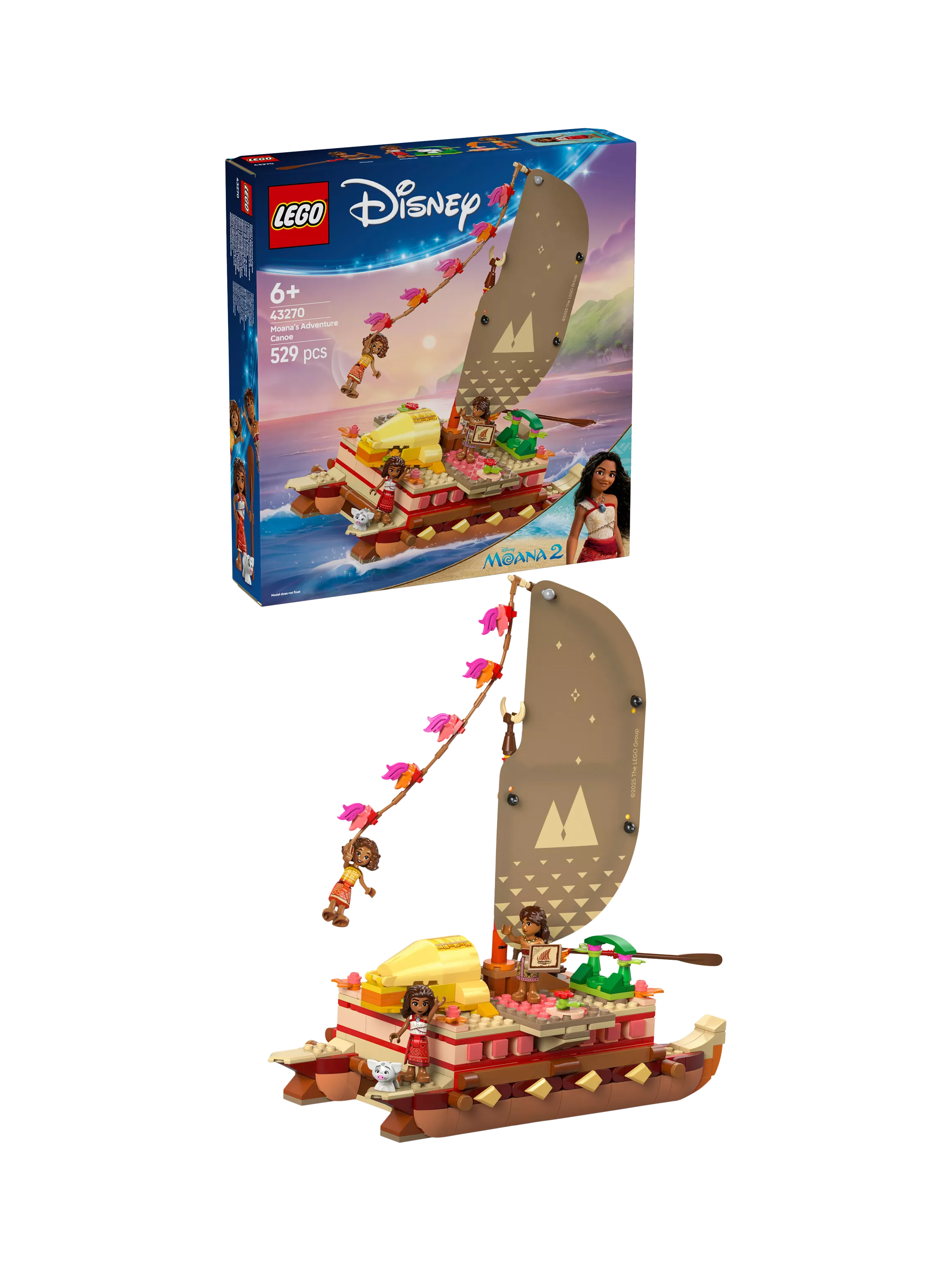 LEGO Disney Princess Moana's Adventure Canoe building set, UK version