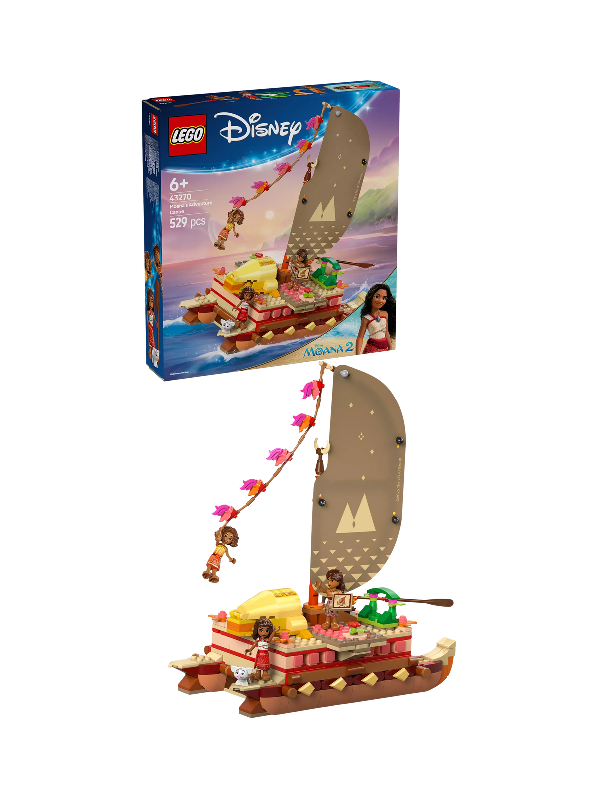 LEGO Disney Princess Moana's Adventure Canoe building set, UK version