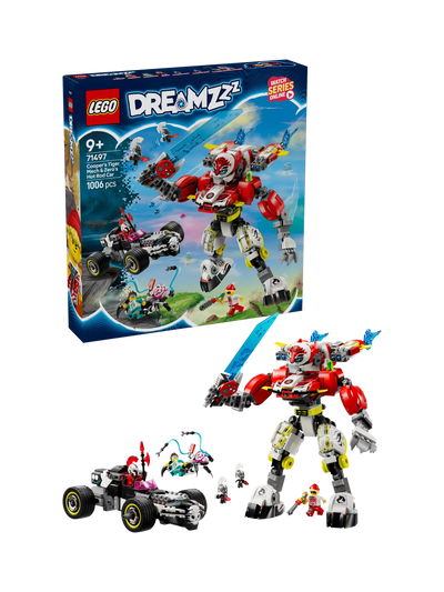 John Lewis LEGO DREAMZzz Coopers Tiger Mech & Hot Rod Auto Set 71497 - Online bei McGrocer kaufen