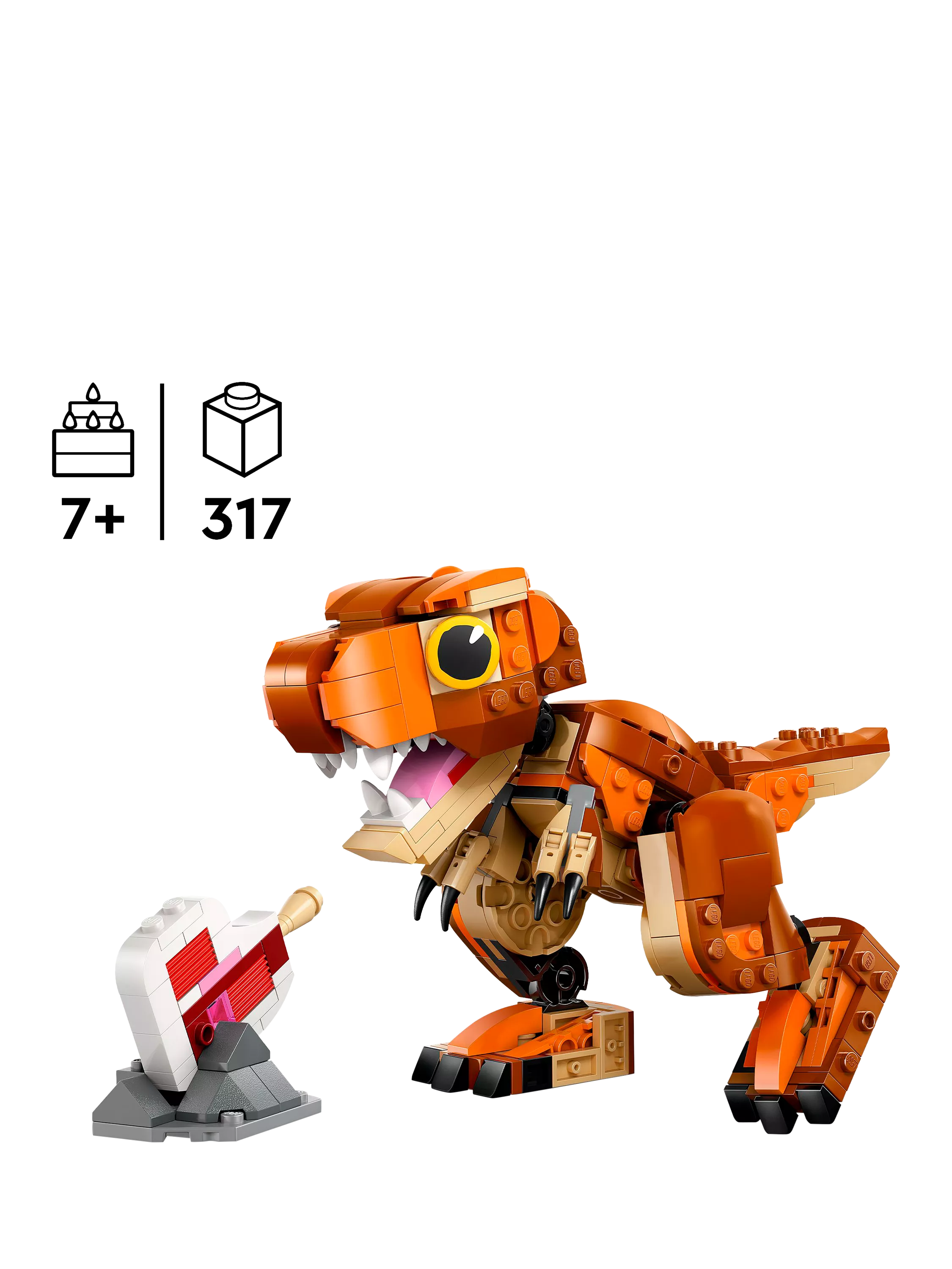 LEGO Little Eatie T. rex dinosaur toy 76967, imported from the UK