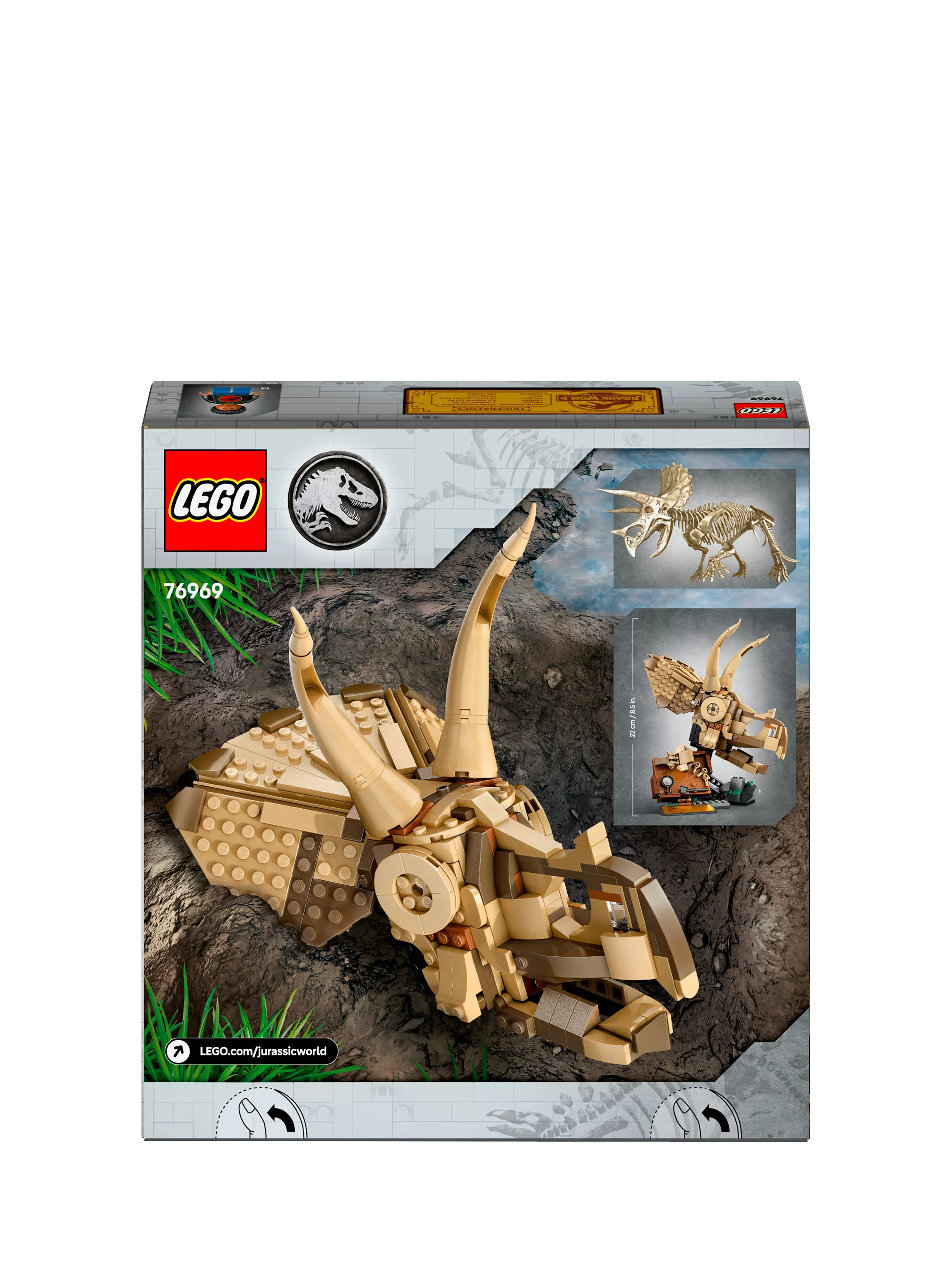 LEGO Jurassic World Triceratops skull building set 468 pieces (British brand)