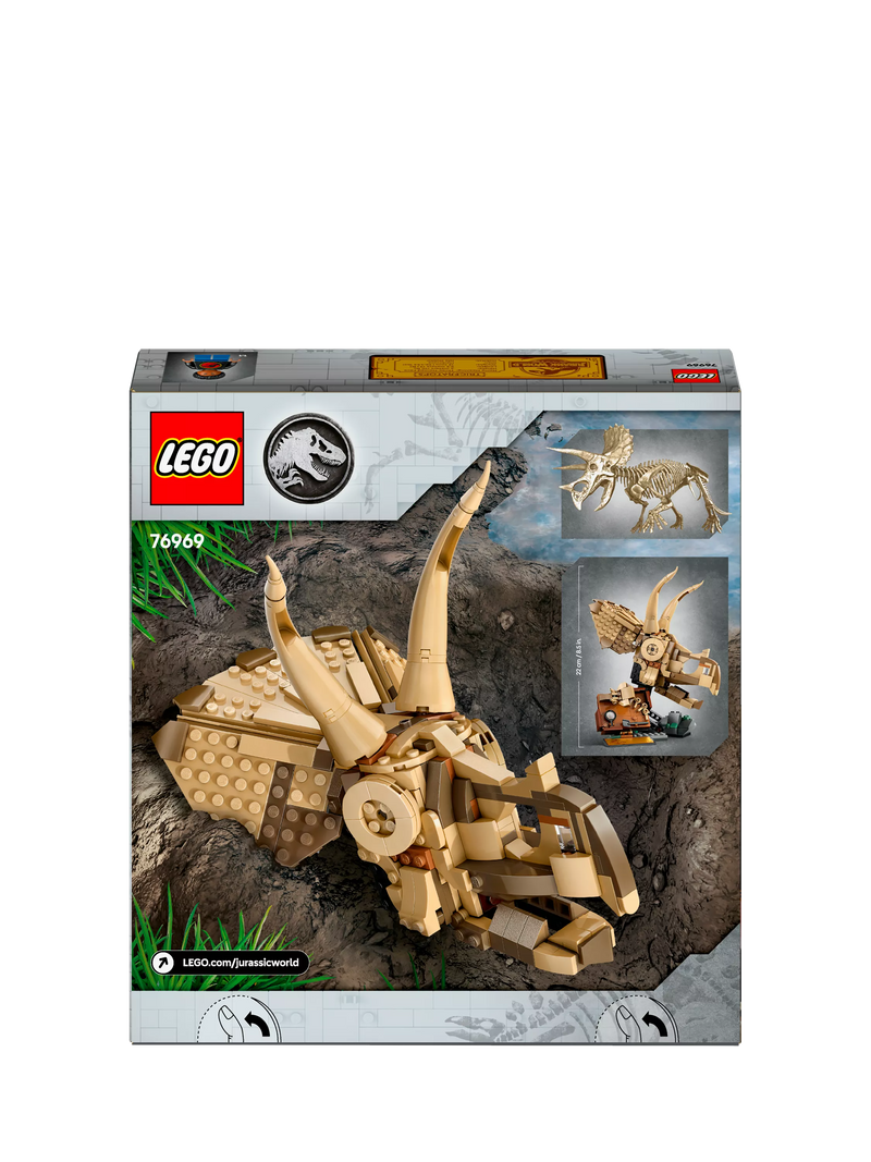 LEGO Jurassic World Triceratops skull building set 468 pieces (British brand)