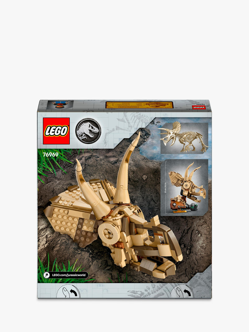 LEGO Jurassic World Triceratops skull building set 468 pieces (British brand)