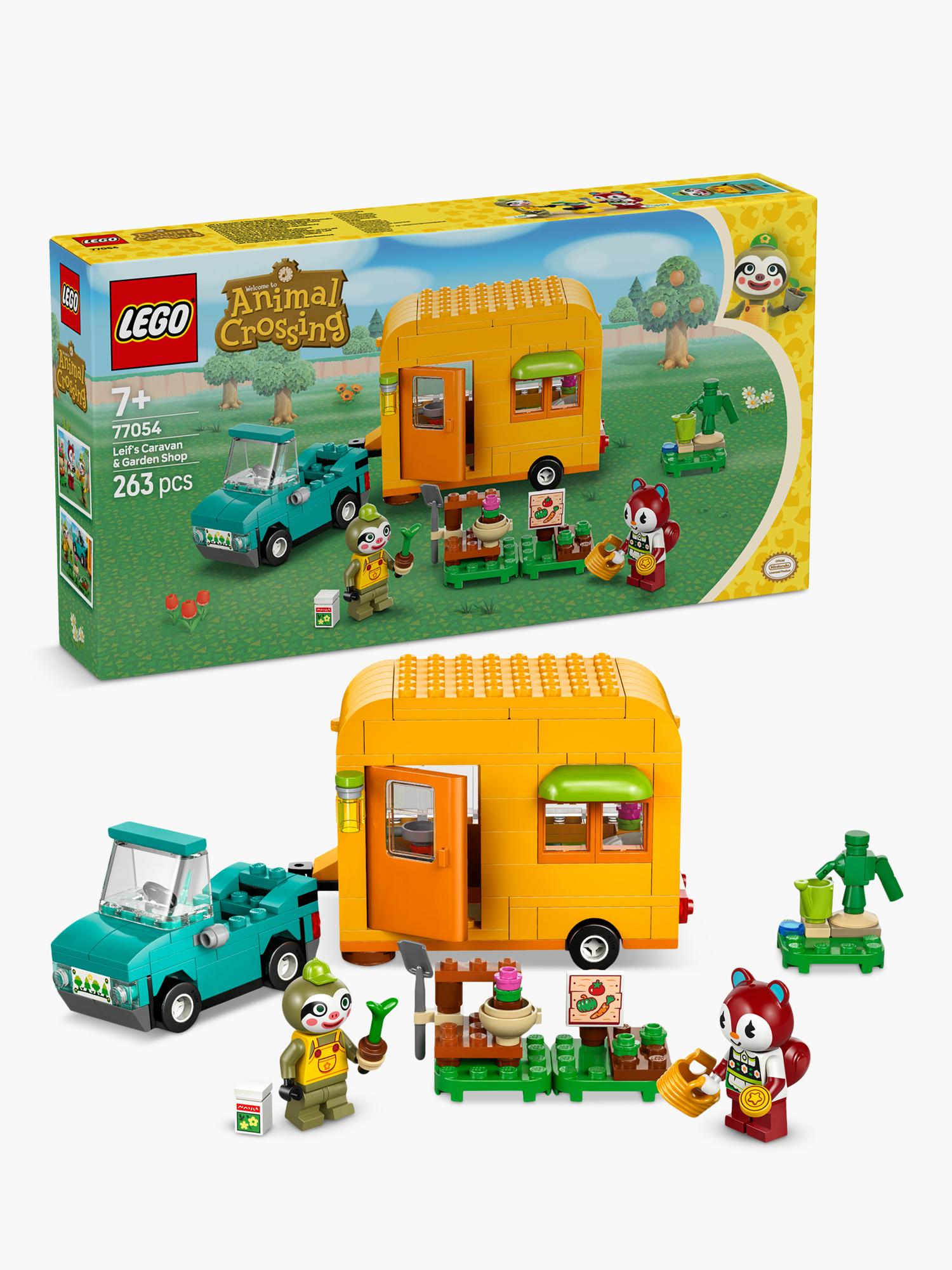 LEGO Animal Crossing caravan and garden shop toy set, UK version