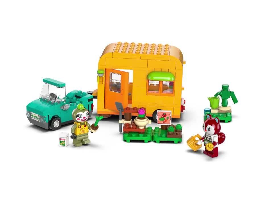 LEGO Animal Crossing caravan and garden shop toy set, UK version