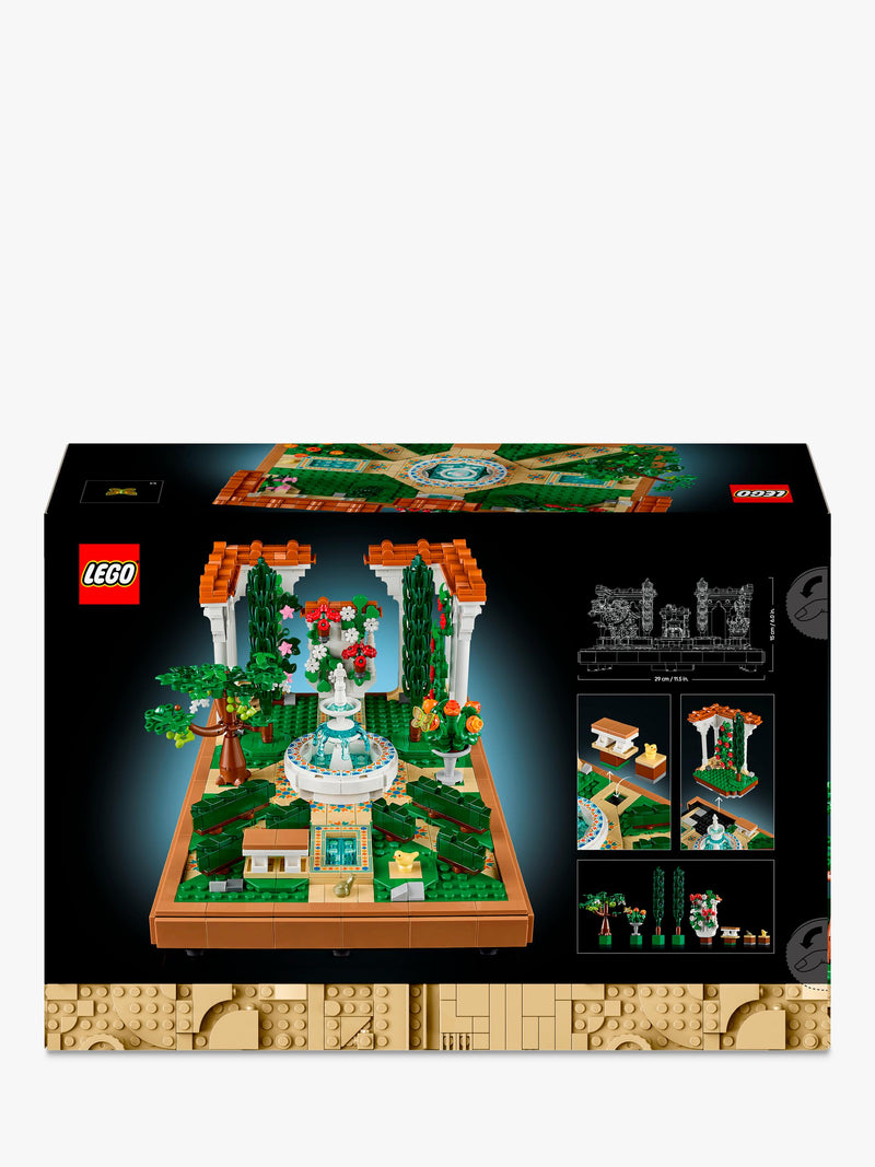Lego Icons Fountain Garden building set, UK version
