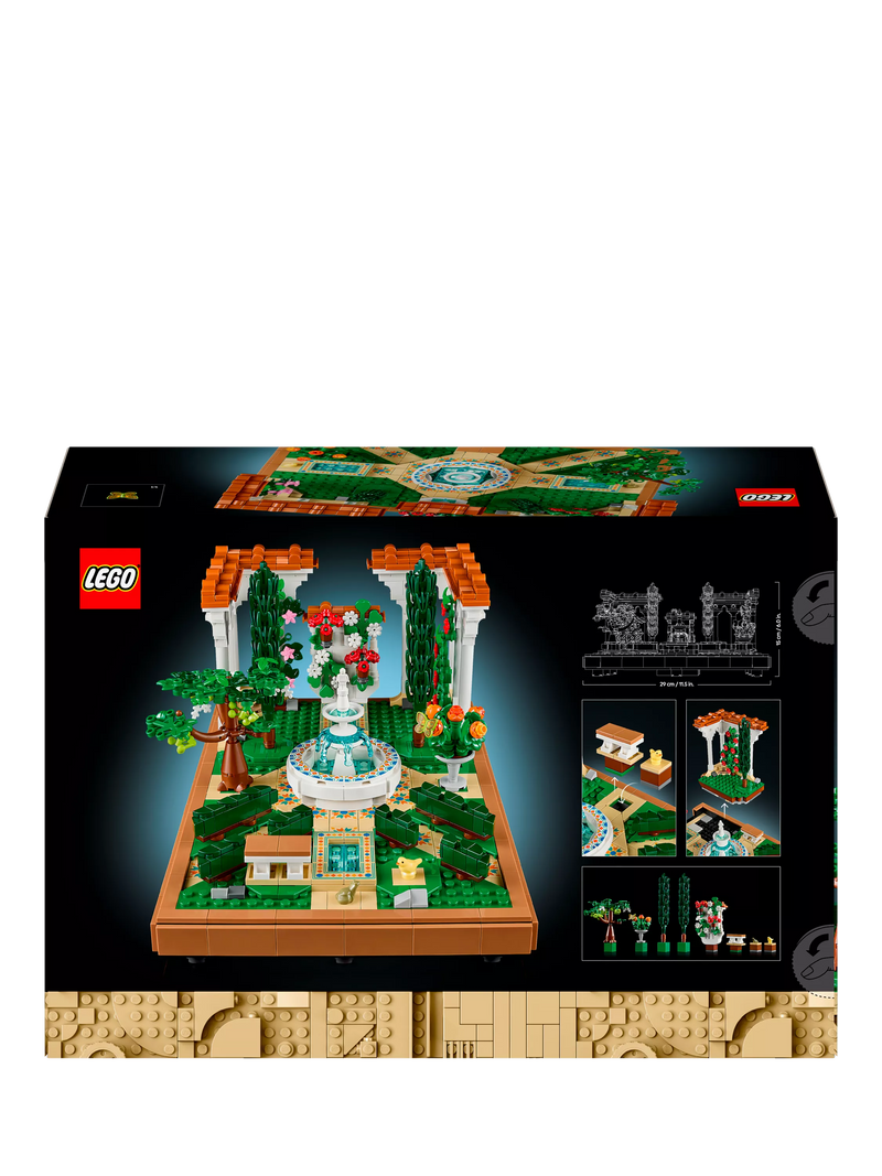 Lego Icons Fountain Garden building set, UK version