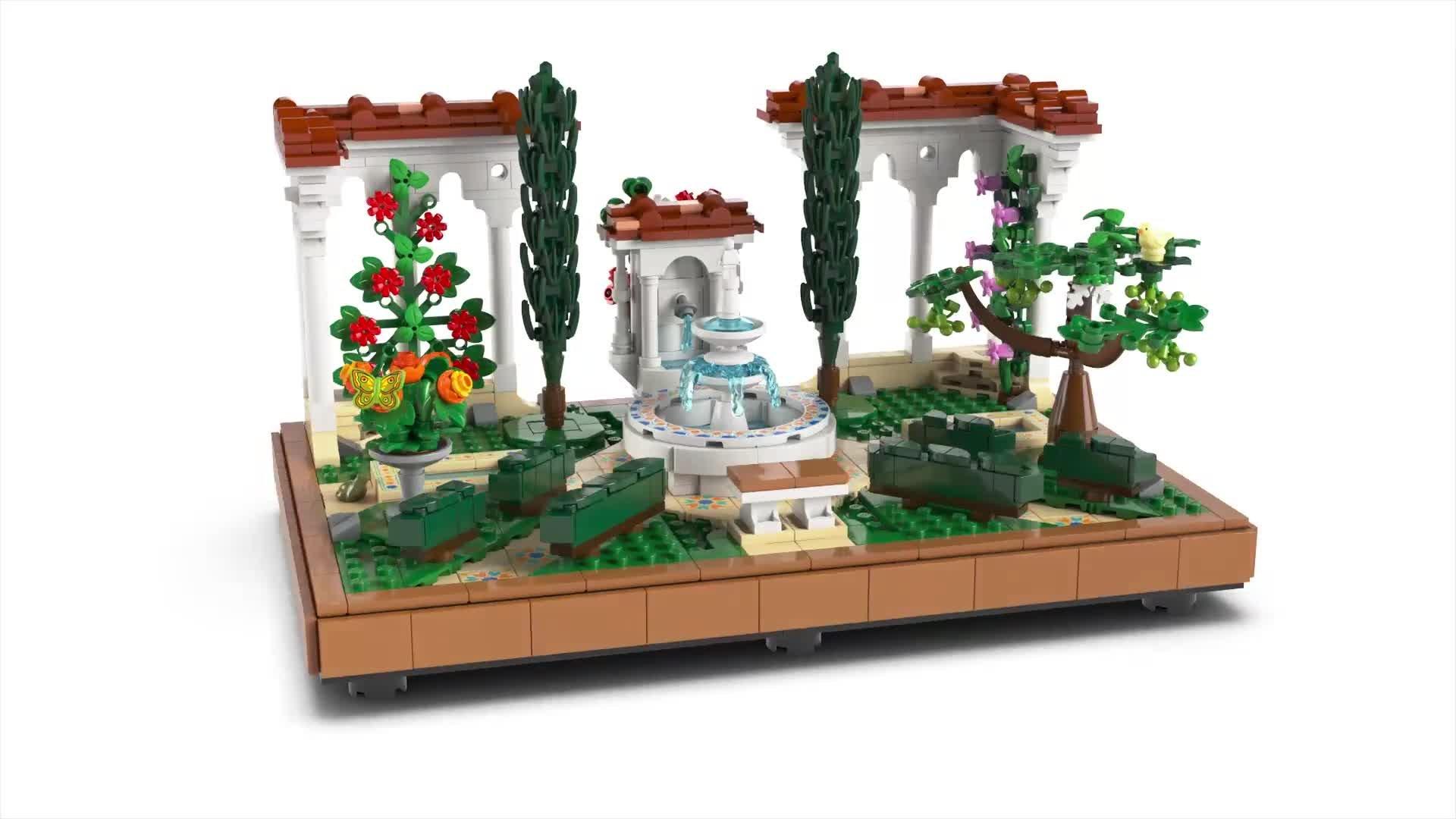 Lego Icons Fountain Garden building set, UK version