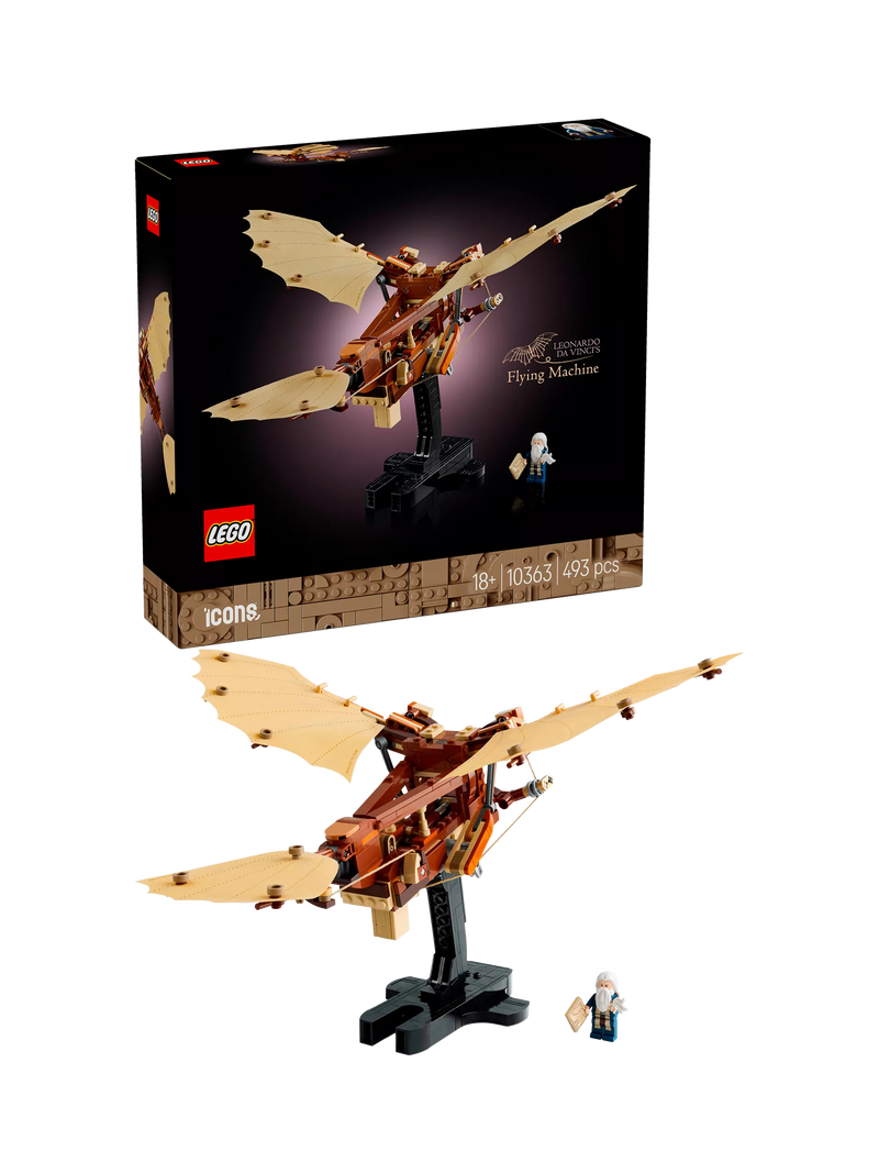 LEGO Icons Leonardo da Vinci's Flying Machine building set - British product