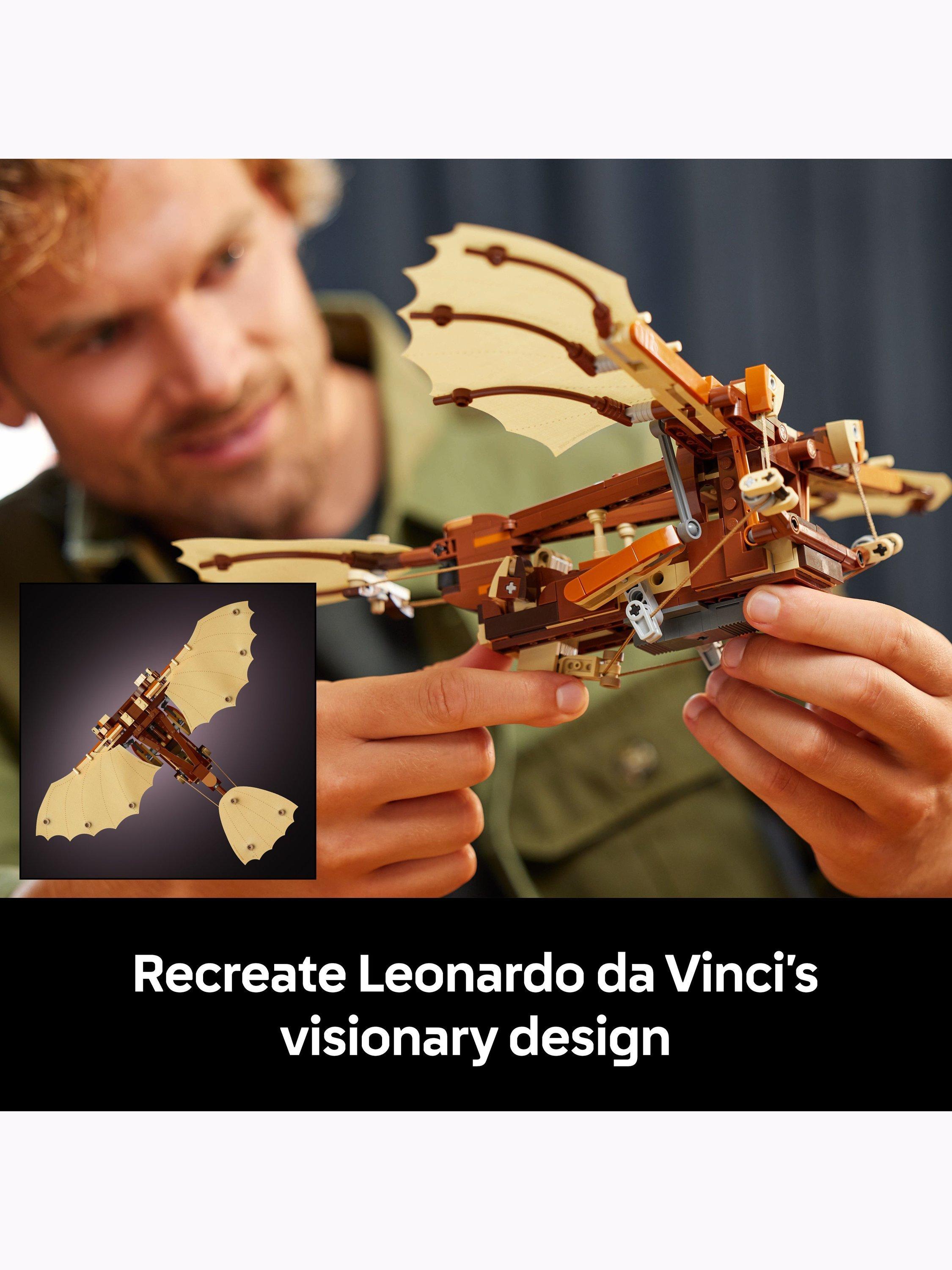 LEGO Icons Leonardo da Vinci's Flying Machine building set - British product