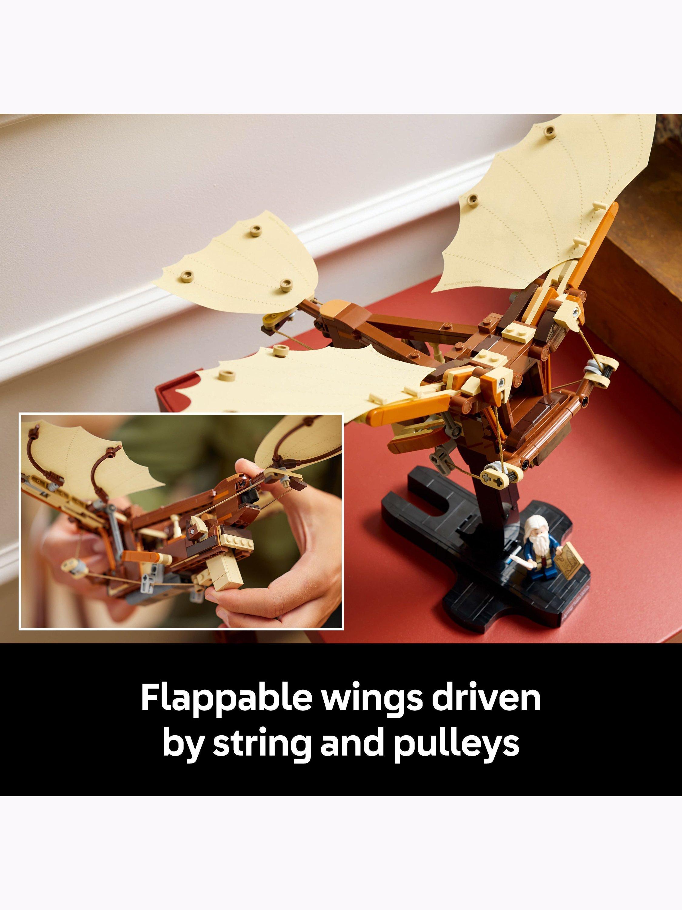 LEGO Icons Leonardo da Vinci's Flying Machine building set - British product