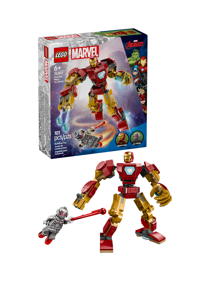 LEGO Iron Man Mech vs Ultron building toy set 101 pieces UK version