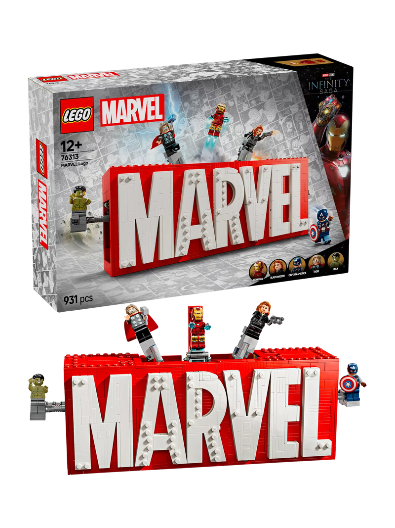 LEGO Marvel Logo & Minifigures building toy set, UK version