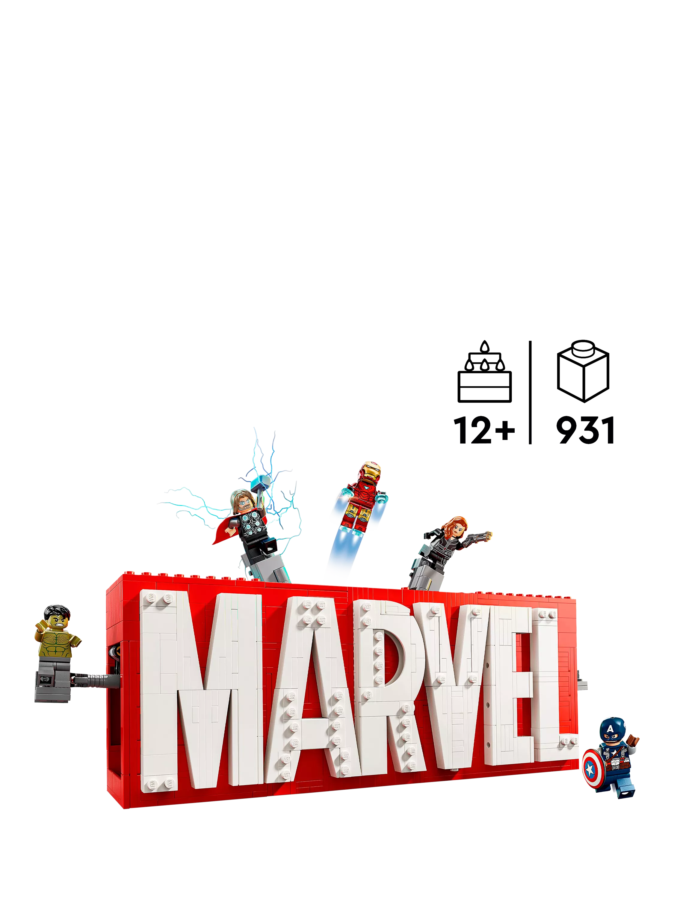 LEGO Marvel Logo & Minifigures building toy set, UK version