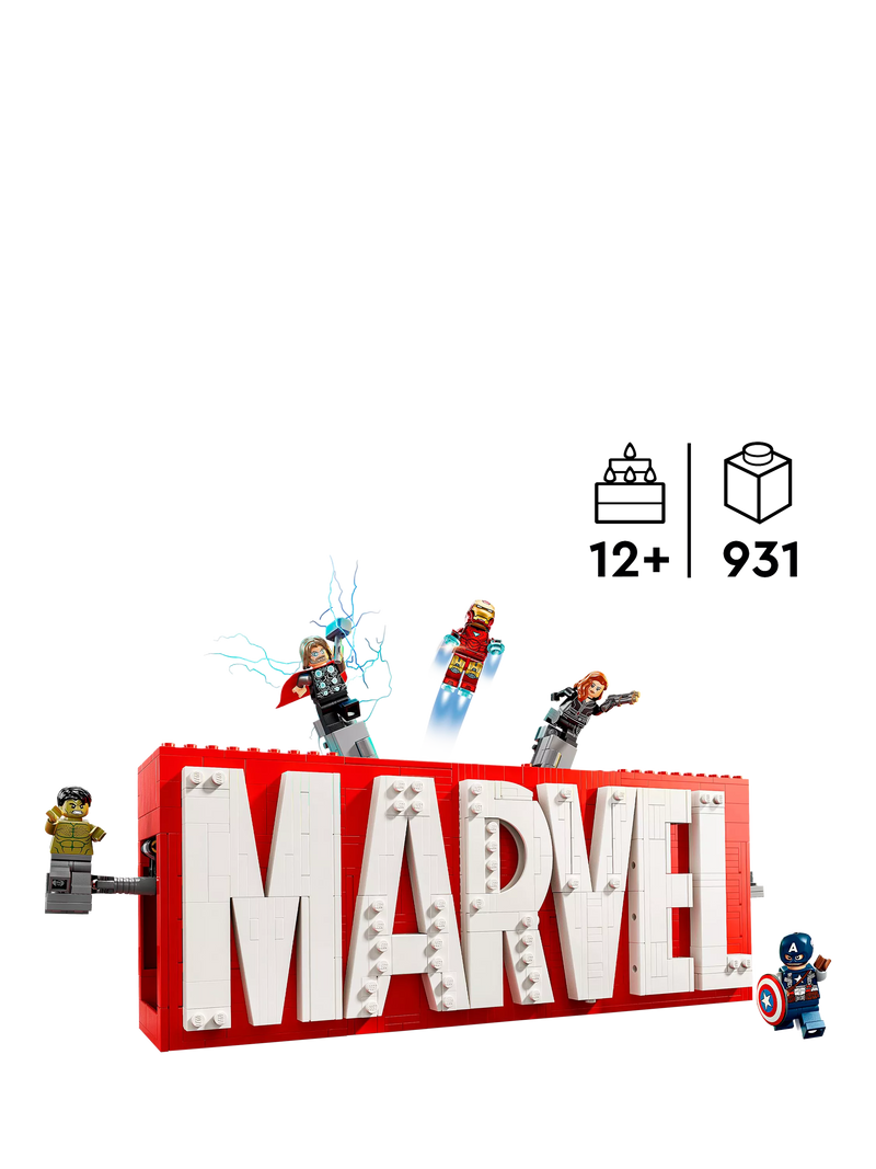 LEGO Marvel Logo & Minifigures building toy set, UK version