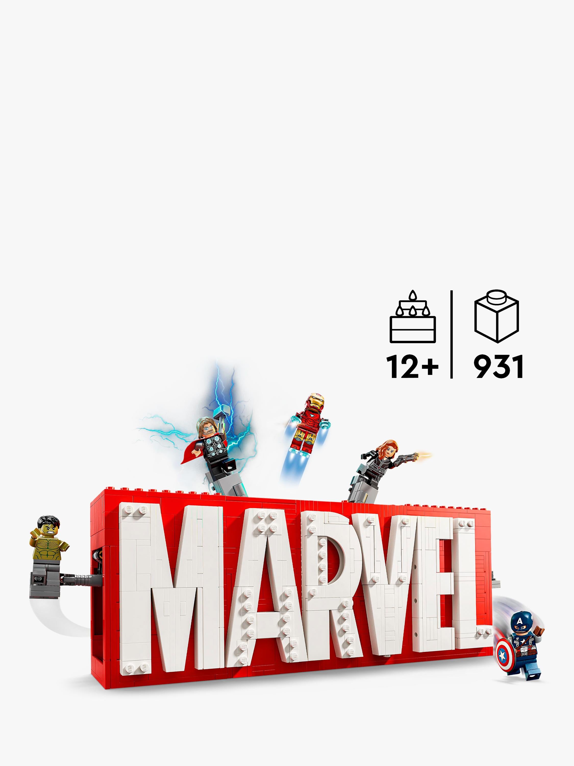 LEGO Marvel Logo & Minifigures building toy set, UK version