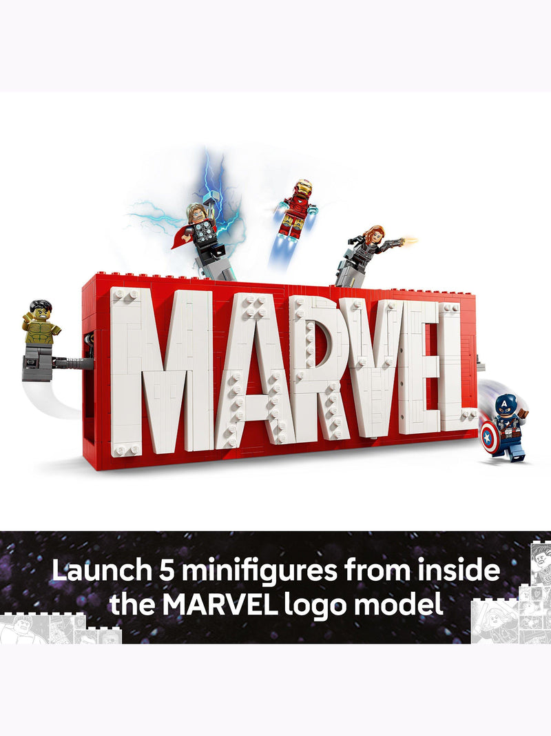 LEGO Marvel Logo & Minifigures building toy set, UK version