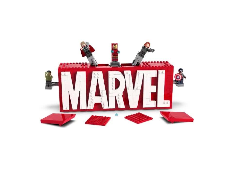 LEGO Marvel Logo & Minifigures building toy set, UK version