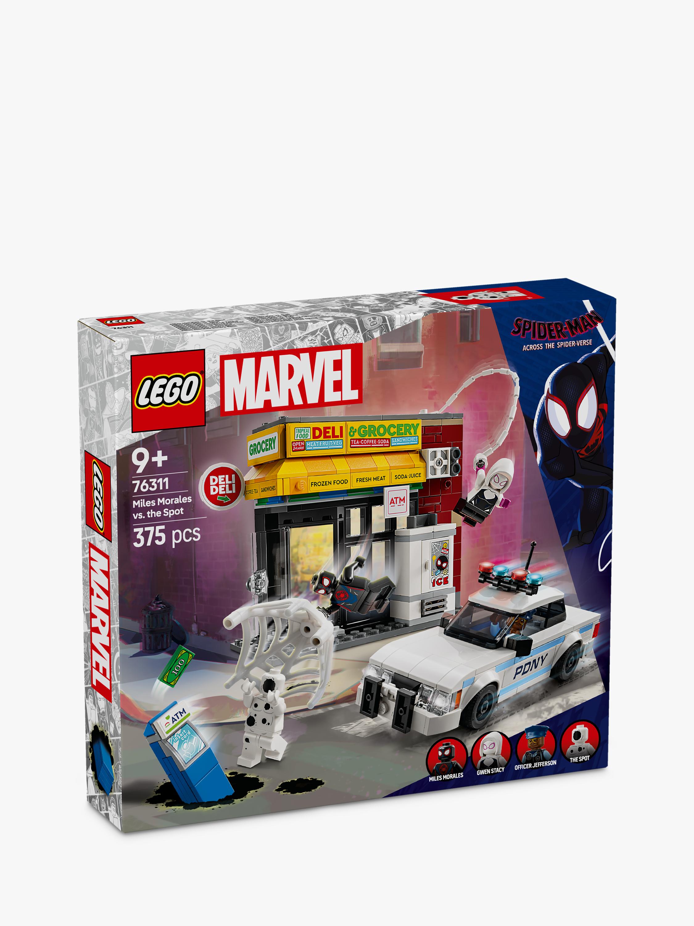 LEGO Marvel Spider-Verse Miles Morales vs The Spot building toy set, UK version