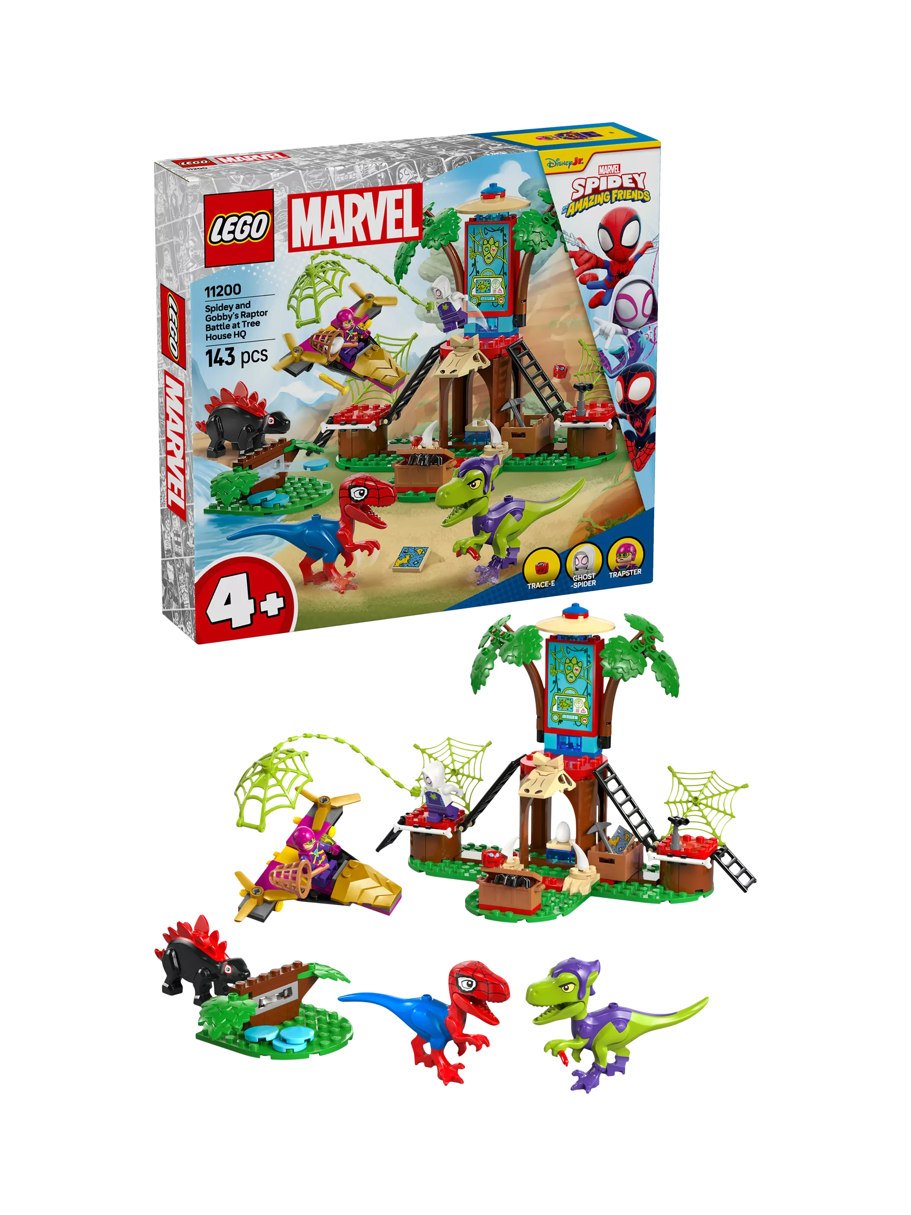LEGO Marvel Spidey and Gobby's Raptor Battle at Tree House HQ playset, UK version