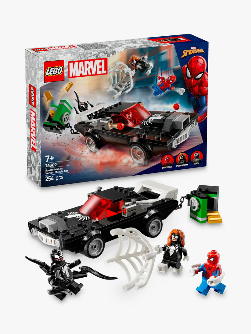 LEGO Marvel Spider-Man vs. Venom Muscle Car Playset 76309, UK version