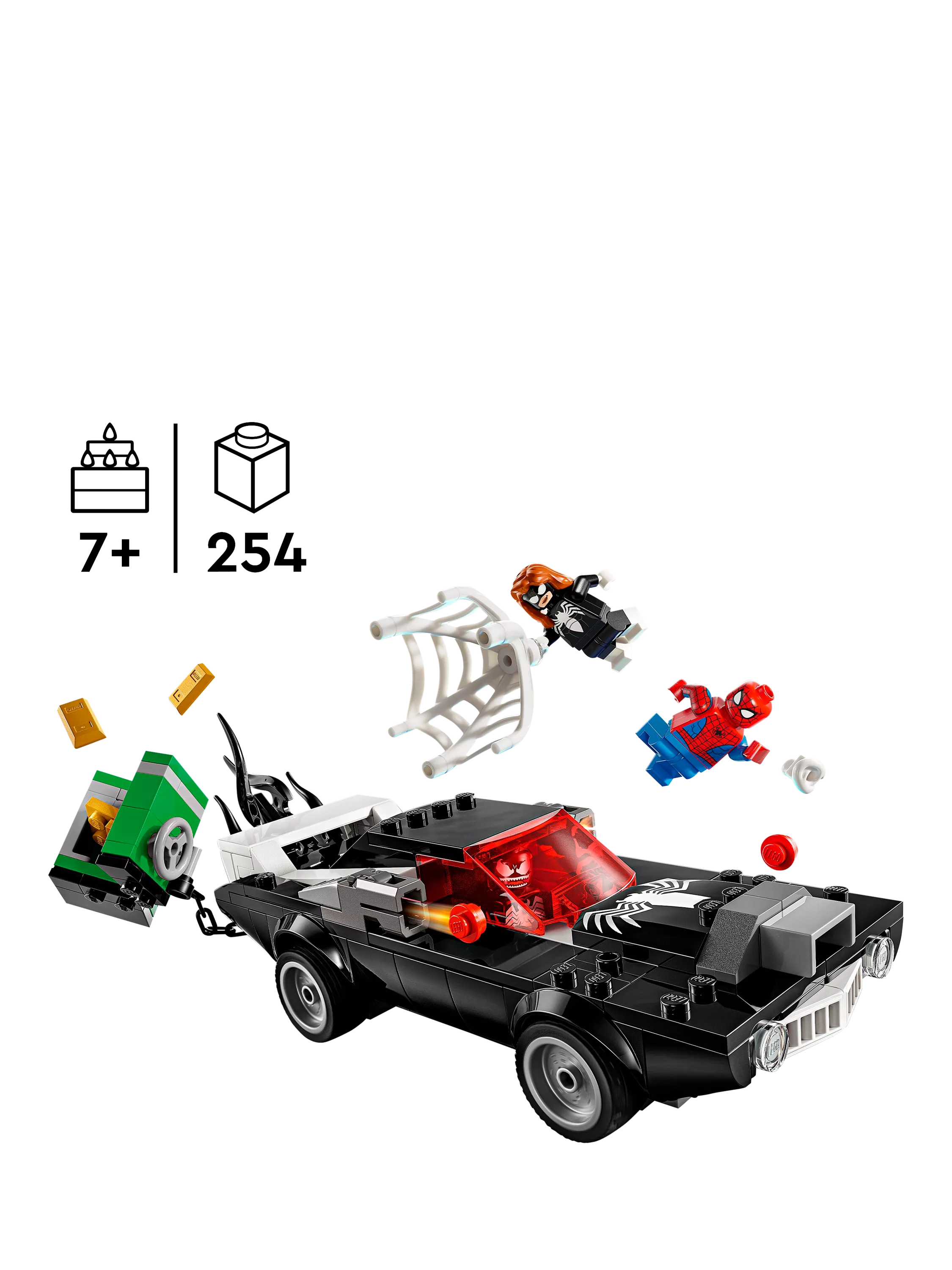 LEGO Marvel Spider-Man vs. Venom Muscle Car Playset 76309, UK version