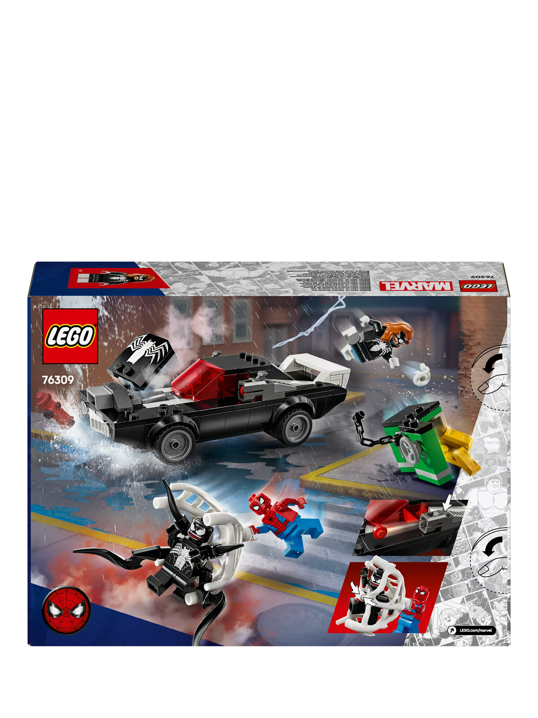 LEGO Marvel Spider-Man vs. Venom Muscle Car Playset 76309, UK version