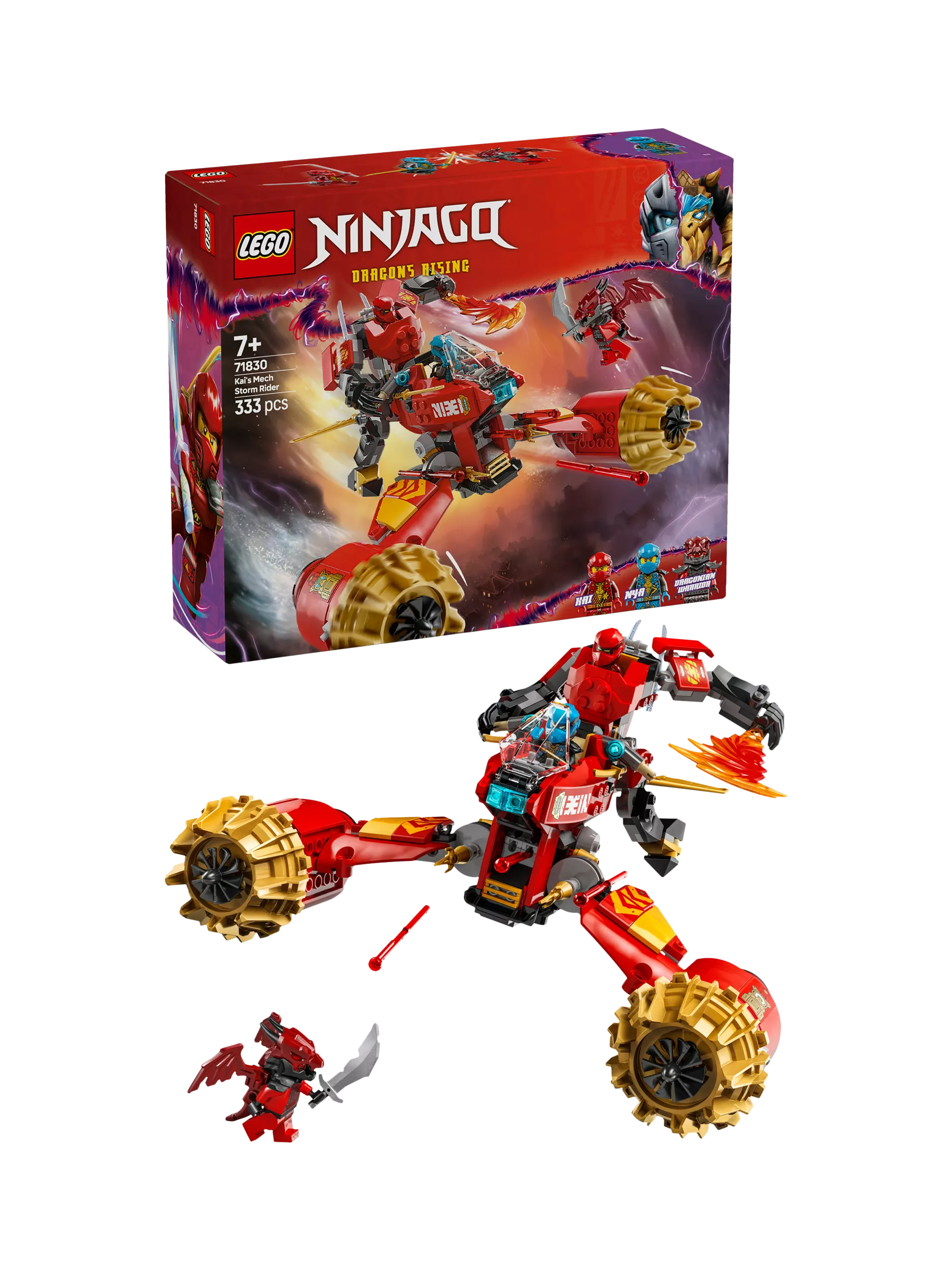 LEGO Ninjago 71830 Kai's Mech Storm Rider building set - British product