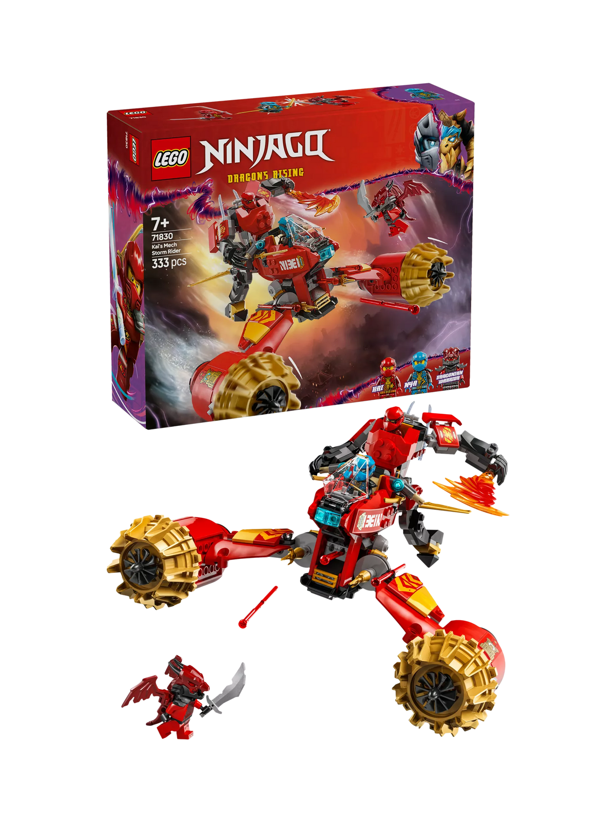 LEGO Ninjago 71830 Kai's Mech Storm Rider building set - British product