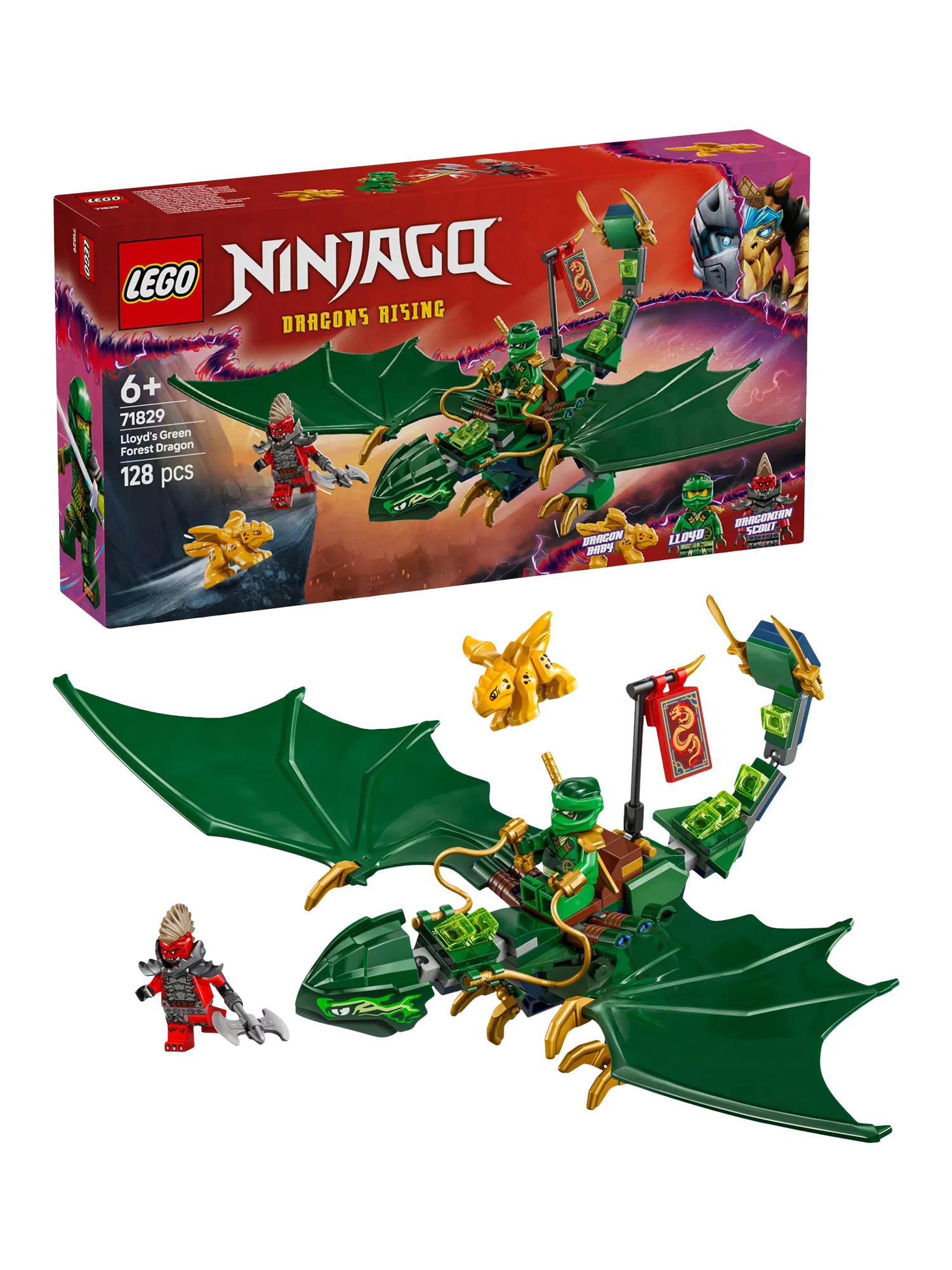 LEGO Ninjago Green Forest Dragon 128-piece set, UK version