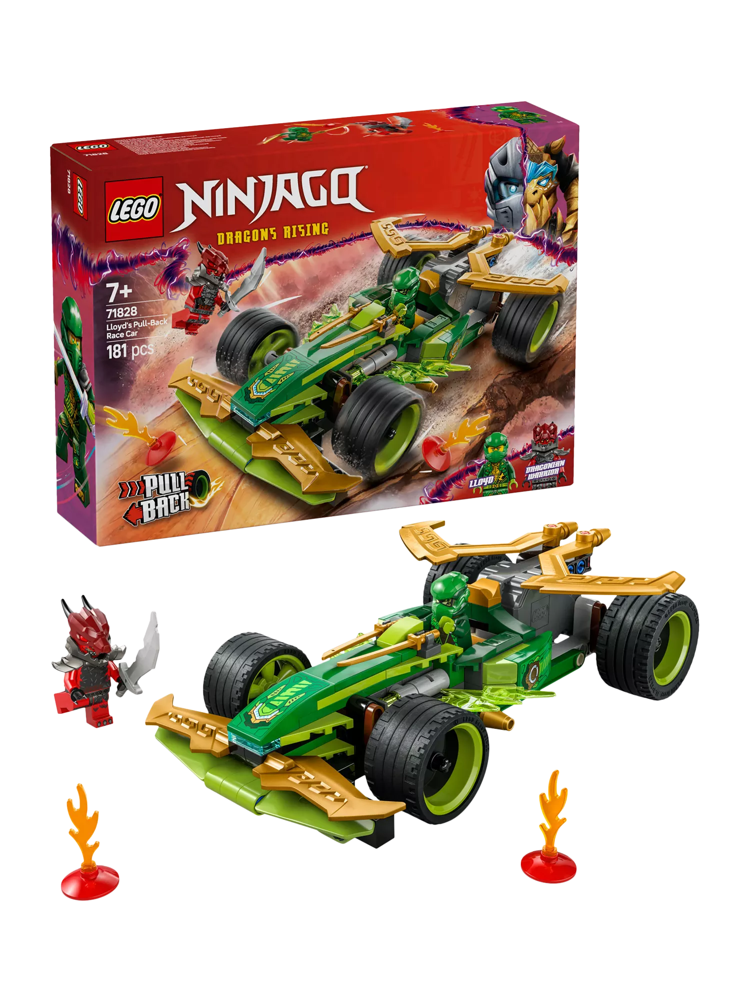 LEGO Ninjago Lloyd's pull-back race car toy, UK version