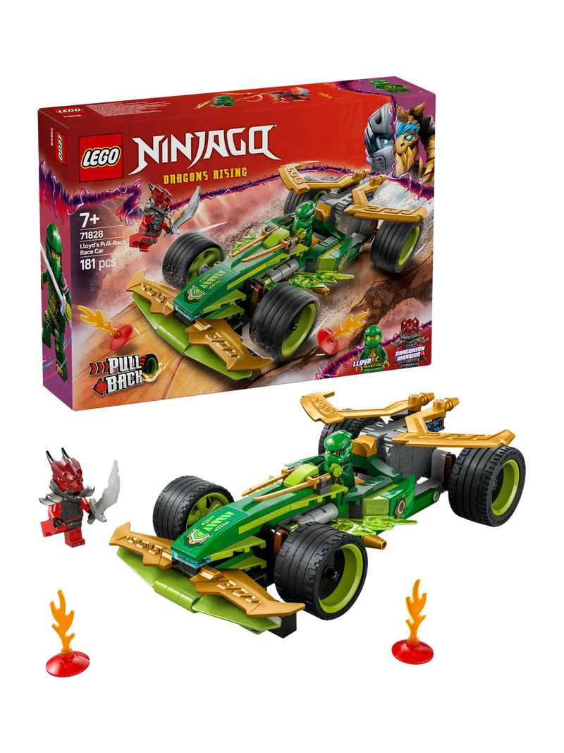 LEGO Ninjago Lloyd's pull-back race car toy, UK version